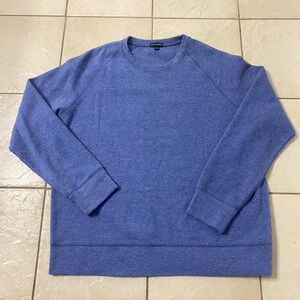 Banana Republic Mens Heathered Blue Crewneck Raglan Sleeve Pullover SweatshirtXL